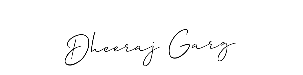 How to Draw Dheeraj Garg signature style? Allison_Script is a latest design signature styles for name Dheeraj Garg. Dheeraj Garg signature style 2 images and pictures png