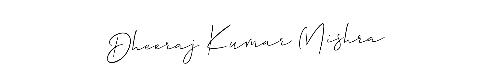 Create a beautiful signature design for name Dheeraj Kumar Mishra. With this signature (Allison_Script) fonts, you can make a handwritten signature for free. Dheeraj Kumar Mishra signature style 2 images and pictures png