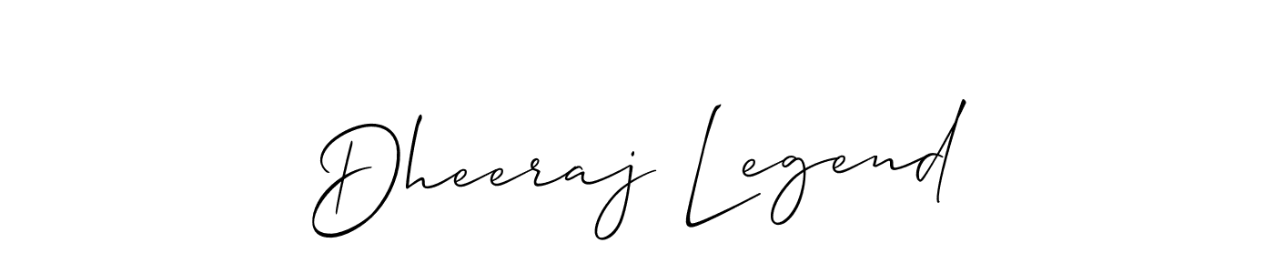 Also we have Dheeraj Legend name is the best signature style. Create professional handwritten signature collection using Allison_Script autograph style. Dheeraj Legend signature style 2 images and pictures png