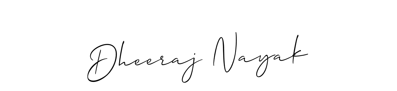 Use a signature maker to create a handwritten signature online. With this signature software, you can design (Allison_Script) your own signature for name Dheeraj Nayak. Dheeraj Nayak signature style 2 images and pictures png