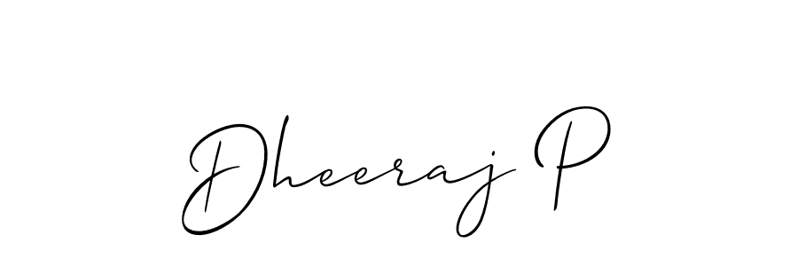 This is the best signature style for the Dheeraj P name. Also you like these signature font (Allison_Script). Mix name signature. Dheeraj P signature style 2 images and pictures png