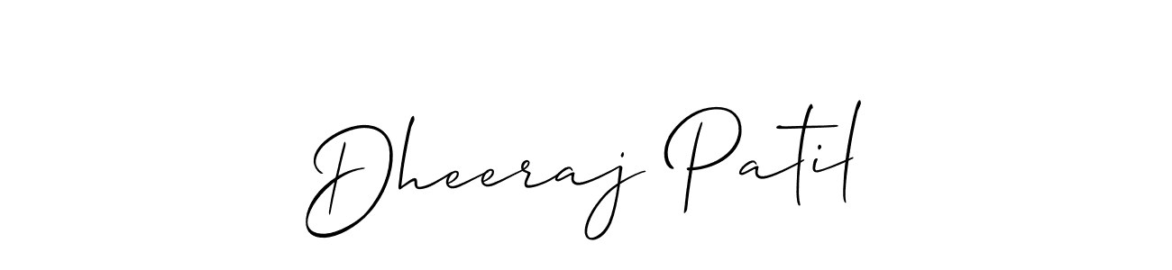 Create a beautiful signature design for name Dheeraj Patil. With this signature (Allison_Script) fonts, you can make a handwritten signature for free. Dheeraj Patil signature style 2 images and pictures png