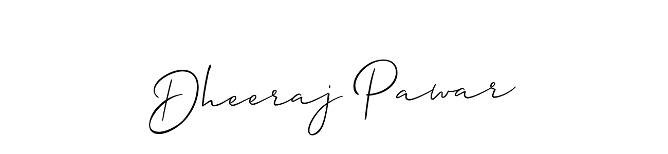 How to make Dheeraj Pawar signature? Allison_Script is a professional autograph style. Create handwritten signature for Dheeraj Pawar name. Dheeraj Pawar signature style 2 images and pictures png