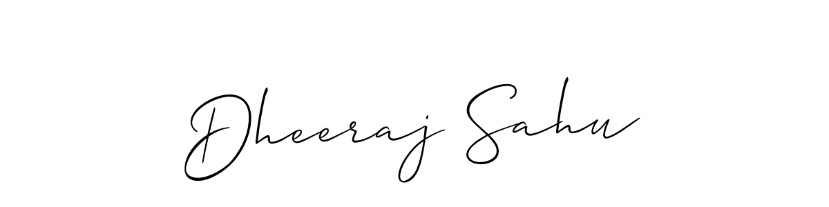 Make a beautiful signature design for name Dheeraj Sahu. With this signature (Allison_Script) style, you can create a handwritten signature for free. Dheeraj Sahu signature style 2 images and pictures png