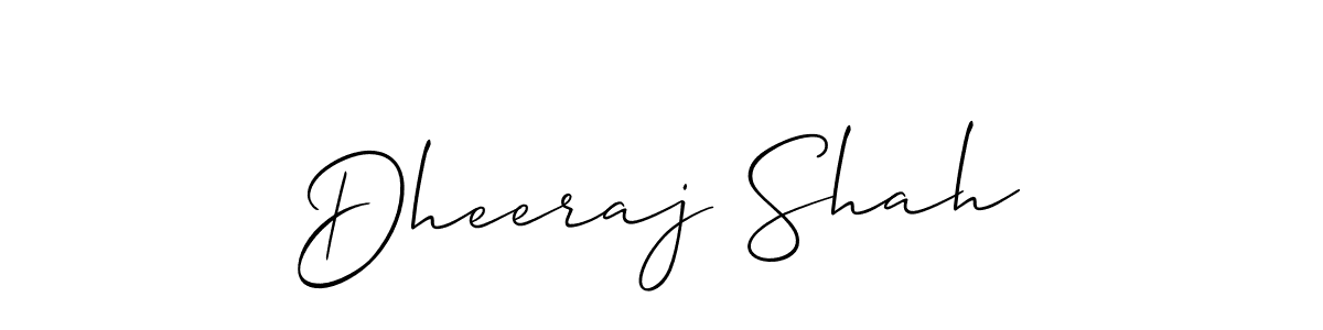 Create a beautiful signature design for name Dheeraj Shah. With this signature (Allison_Script) fonts, you can make a handwritten signature for free. Dheeraj Shah signature style 2 images and pictures png