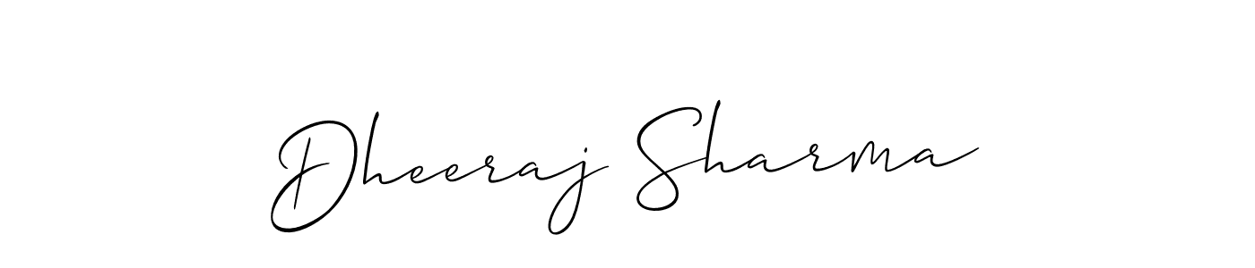 How to make Dheeraj Sharma signature? Allison_Script is a professional autograph style. Create handwritten signature for Dheeraj Sharma name. Dheeraj Sharma signature style 2 images and pictures png