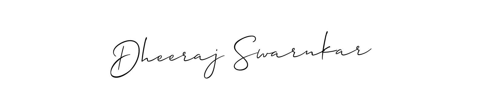 You can use this online signature creator to create a handwritten signature for the name Dheeraj Swarnkar. This is the best online autograph maker. Dheeraj Swarnkar signature style 2 images and pictures png