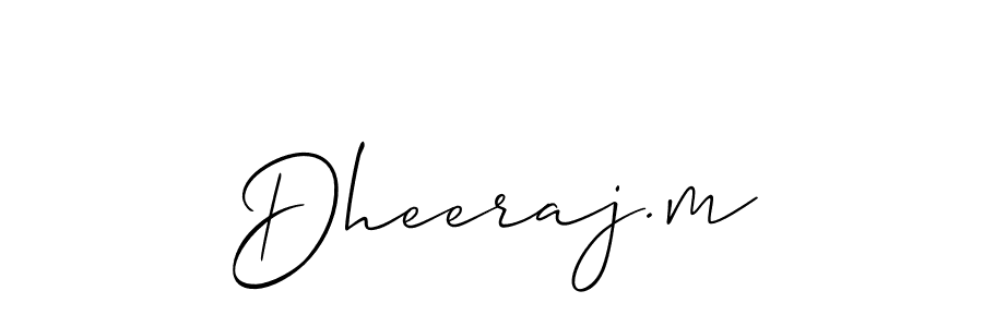 if you are searching for the best signature style for your name Dheeraj.m. so please give up your signature search. here we have designed multiple signature styles  using Allison_Script. Dheeraj.m signature style 2 images and pictures png
