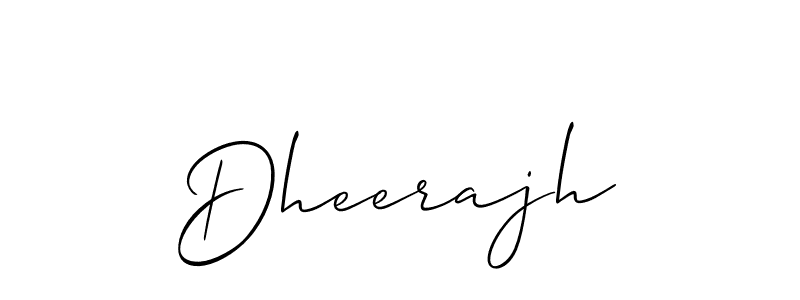Make a beautiful signature design for name Dheerajh. With this signature (Allison_Script) style, you can create a handwritten signature for free. Dheerajh signature style 2 images and pictures png