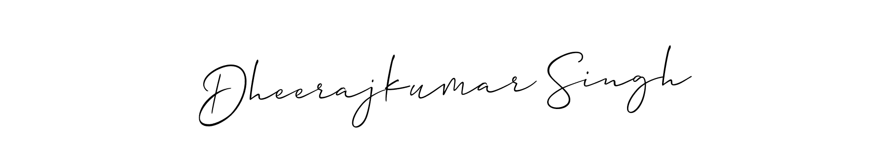 The best way (Allison_Script) to make a short signature is to pick only two or three words in your name. The name Dheerajkumar Singh include a total of six letters. For converting this name. Dheerajkumar Singh signature style 2 images and pictures png