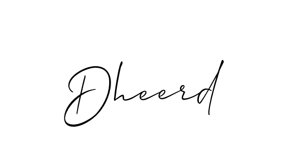 Make a beautiful signature design for name Dheerd. With this signature (Allison_Script) style, you can create a handwritten signature for free. Dheerd signature style 2 images and pictures png