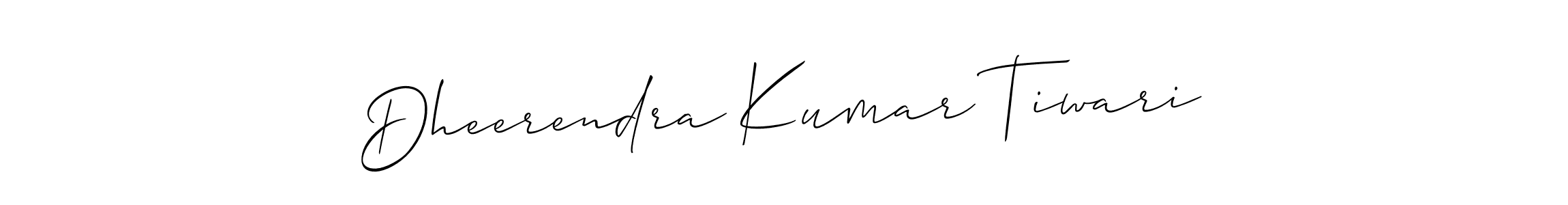 Make a short Dheerendra Kumar Tiwari signature style. Manage your documents anywhere anytime using Allison_Script. Create and add eSignatures, submit forms, share and send files easily. Dheerendra Kumar Tiwari signature style 2 images and pictures png