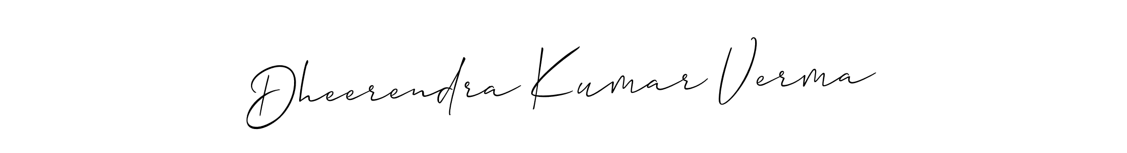 Dheerendra Kumar Verma stylish signature style. Best Handwritten Sign (Allison_Script) for my name. Handwritten Signature Collection Ideas for my name Dheerendra Kumar Verma. Dheerendra Kumar Verma signature style 2 images and pictures png