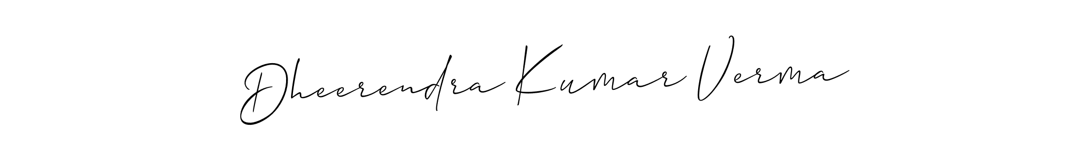 Allison_Script is a professional signature style that is perfect for those who want to add a touch of class to their signature. It is also a great choice for those who want to make their signature more unique. Get Dheerendra Kumar Verma name to fancy signature for free. Dheerendra Kumar Verma signature style 2 images and pictures png
