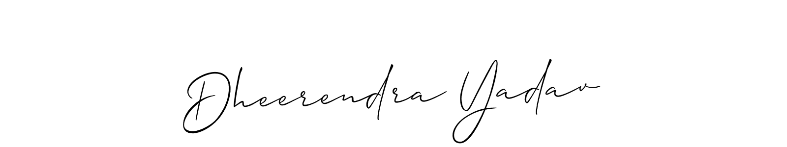 It looks lik you need a new signature style for name Dheerendra Yadav. Design unique handwritten (Allison_Script) signature with our free signature maker in just a few clicks. Dheerendra Yadav signature style 2 images and pictures png