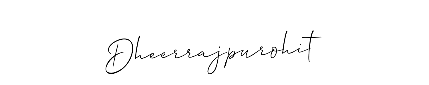 Design your own signature with our free online signature maker. With this signature software, you can create a handwritten (Allison_Script) signature for name Dheerrajpurohit. Dheerrajpurohit signature style 2 images and pictures png