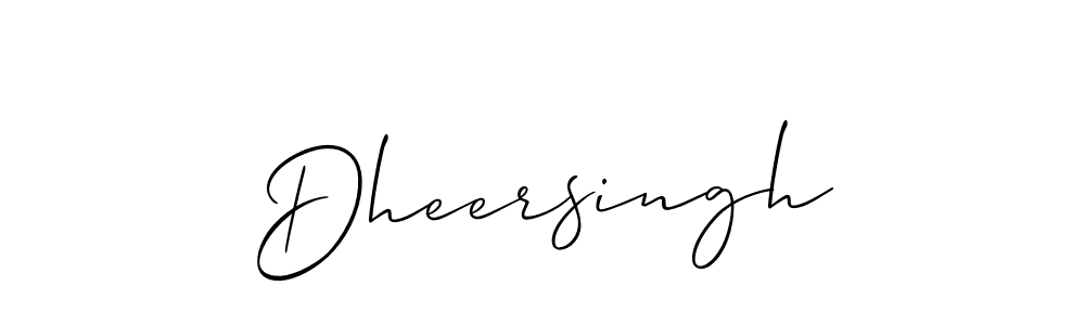 How to make Dheersingh signature? Allison_Script is a professional autograph style. Create handwritten signature for Dheersingh name. Dheersingh signature style 2 images and pictures png