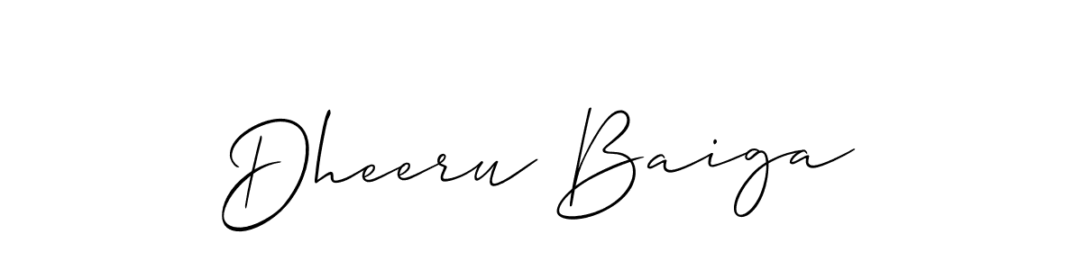 It looks lik you need a new signature style for name Dheeru Baiga. Design unique handwritten (Allison_Script) signature with our free signature maker in just a few clicks. Dheeru Baiga signature style 2 images and pictures png