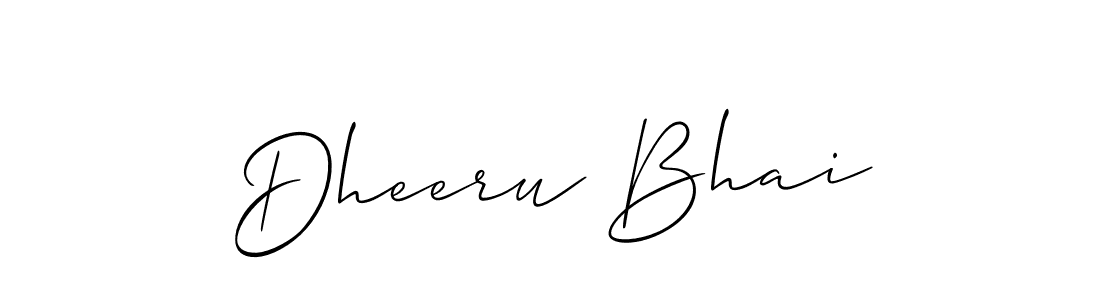 Also we have Dheeru Bhai name is the best signature style. Create professional handwritten signature collection using Allison_Script autograph style. Dheeru Bhai signature style 2 images and pictures png