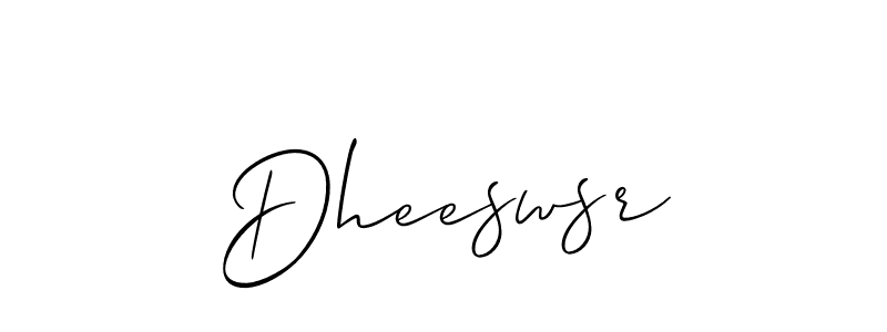 Design your own signature with our free online signature maker. With this signature software, you can create a handwritten (Allison_Script) signature for name Dheeswsr. Dheeswsr signature style 2 images and pictures png