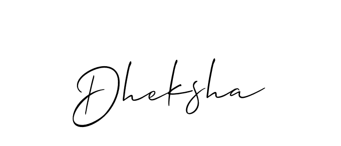 The best way (Allison_Script) to make a short signature is to pick only two or three words in your name. The name Dheksha include a total of six letters. For converting this name. Dheksha signature style 2 images and pictures png