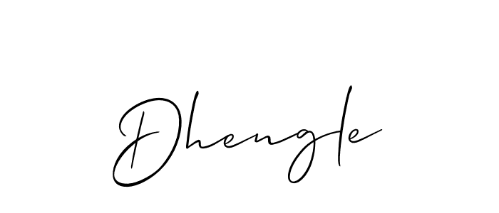 You should practise on your own different ways (Allison_Script) to write your name (Dhengle) in signature. don't let someone else do it for you. Dhengle signature style 2 images and pictures png