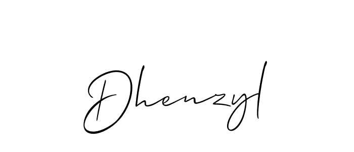 Also we have Dhenzyl name is the best signature style. Create professional handwritten signature collection using Allison_Script autograph style. Dhenzyl signature style 2 images and pictures png