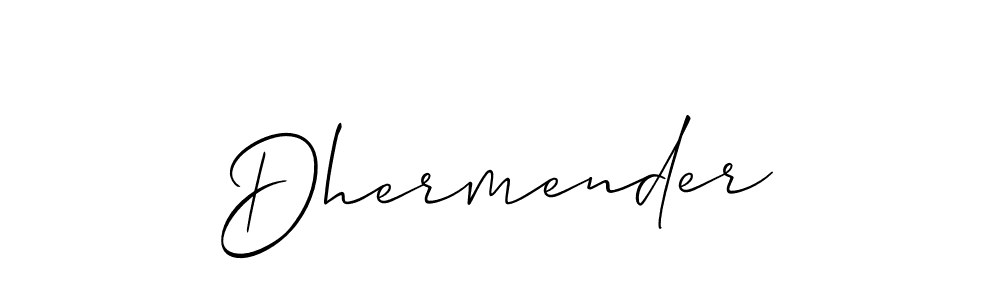 How to make Dhermender name signature. Use Allison_Script style for creating short signs online. This is the latest handwritten sign. Dhermender signature style 2 images and pictures png