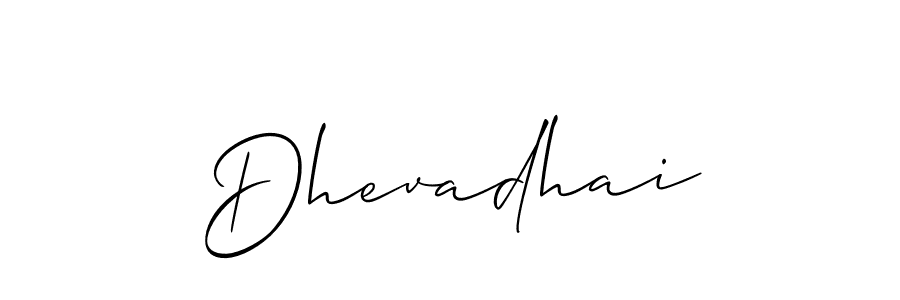 Dhevadhai stylish signature style. Best Handwritten Sign (Allison_Script) for my name. Handwritten Signature Collection Ideas for my name Dhevadhai. Dhevadhai signature style 2 images and pictures png