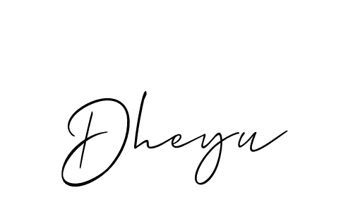 You should practise on your own different ways (Allison_Script) to write your name (Dheyu) in signature. don't let someone else do it for you. Dheyu signature style 2 images and pictures png