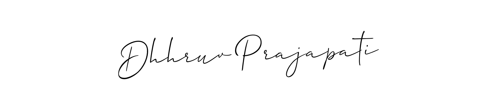 Create a beautiful signature design for name Dhhruv Prajapati. With this signature (Allison_Script) fonts, you can make a handwritten signature for free. Dhhruv Prajapati signature style 2 images and pictures png