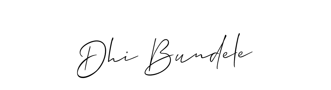 if you are searching for the best signature style for your name Dhi Bundele. so please give up your signature search. here we have designed multiple signature styles  using Allison_Script. Dhi Bundele signature style 2 images and pictures png