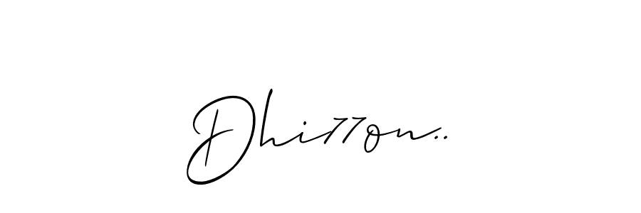 Create a beautiful signature design for name Dhi77on... With this signature (Allison_Script) fonts, you can make a handwritten signature for free. Dhi77on.. signature style 2 images and pictures png