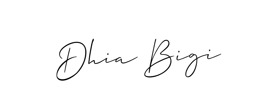 This is the best signature style for the Dhia Bigi name. Also you like these signature font (Allison_Script). Mix name signature. Dhia Bigi signature style 2 images and pictures png