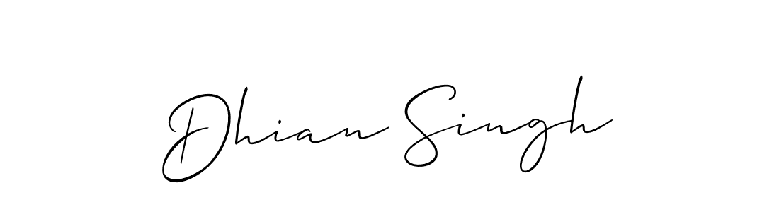 The best way (Allison_Script) to make a short signature is to pick only two or three words in your name. The name Dhian Singh include a total of six letters. For converting this name. Dhian Singh signature style 2 images and pictures png