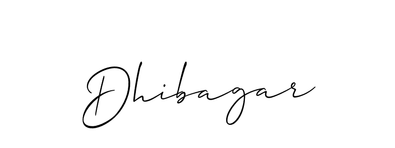 Make a beautiful signature design for name Dhibagar. With this signature (Allison_Script) style, you can create a handwritten signature for free. Dhibagar signature style 2 images and pictures png
