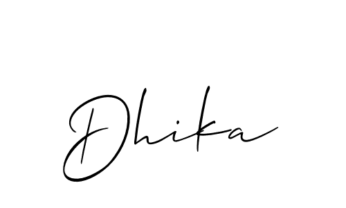 Make a short Dhika signature style. Manage your documents anywhere anytime using Allison_Script. Create and add eSignatures, submit forms, share and send files easily. Dhika signature style 2 images and pictures png
