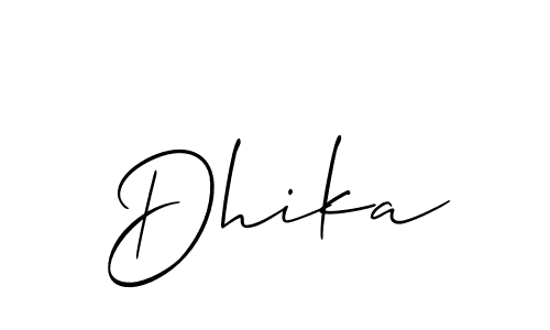 Make a short Dhika signature style. Manage your documents anywhere anytime using Allison_Script. Create and add eSignatures, submit forms, share and send files easily. Dhika signature style 2 images and pictures png