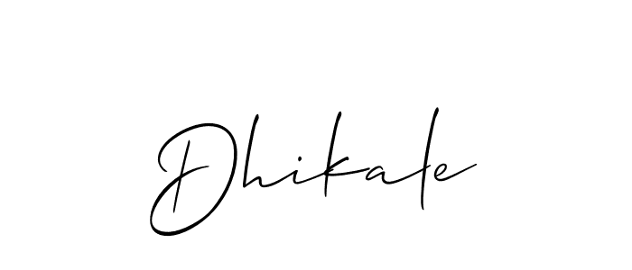 Dhikale stylish signature style. Best Handwritten Sign (Allison_Script) for my name. Handwritten Signature Collection Ideas for my name Dhikale. Dhikale signature style 2 images and pictures png