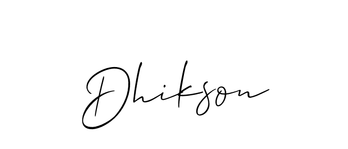 Design your own signature with our free online signature maker. With this signature software, you can create a handwritten (Allison_Script) signature for name Dhikson. Dhikson signature style 2 images and pictures png