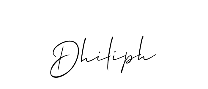 It looks lik you need a new signature style for name Dhiliph. Design unique handwritten (Allison_Script) signature with our free signature maker in just a few clicks. Dhiliph signature style 2 images and pictures png