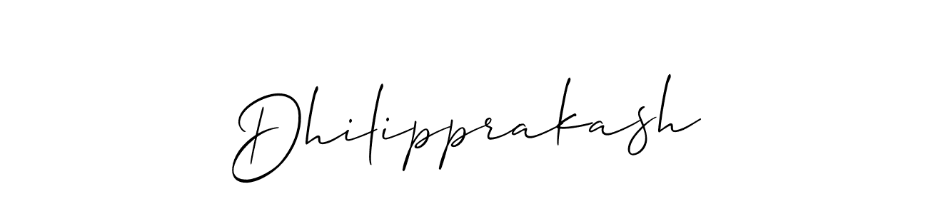 How to make Dhilipprakash signature? Allison_Script is a professional autograph style. Create handwritten signature for Dhilipprakash name. Dhilipprakash signature style 2 images and pictures png