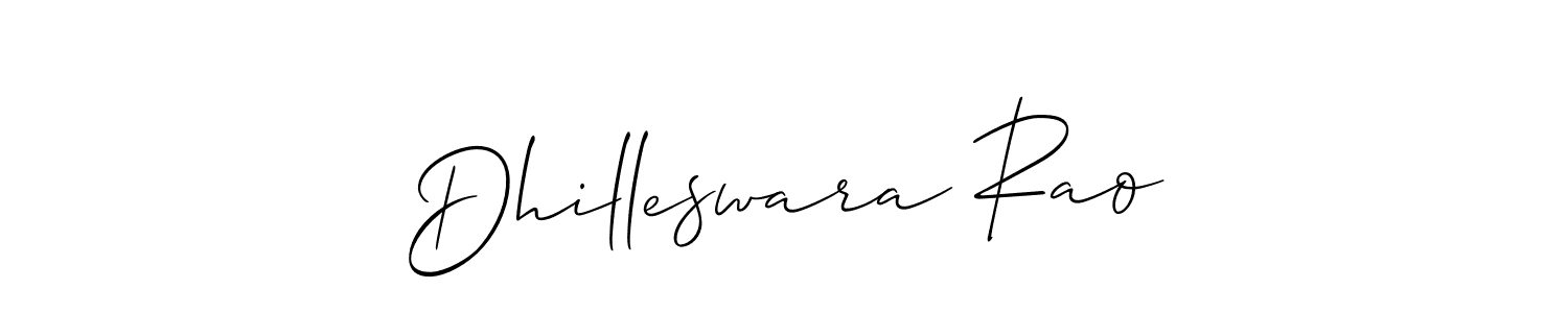 Use a signature maker to create a handwritten signature online. With this signature software, you can design (Allison_Script) your own signature for name Dhilleswara Rao. Dhilleswara Rao signature style 2 images and pictures png