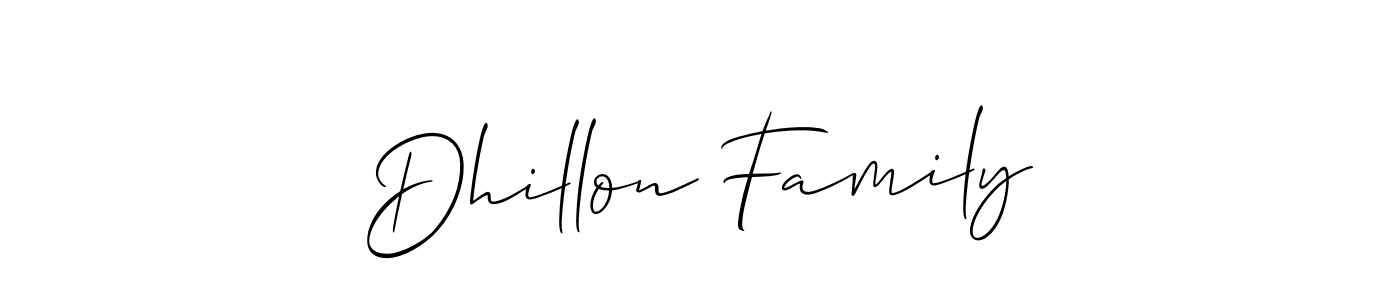 Also You can easily find your signature by using the search form. We will create Dhillon Family name handwritten signature images for you free of cost using Allison_Script sign style. Dhillon Family signature style 2 images and pictures png