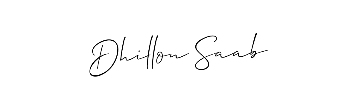 Similarly Allison_Script is the best handwritten signature design. Signature creator online .You can use it as an online autograph creator for name Dhillon Saab. Dhillon Saab signature style 2 images and pictures png