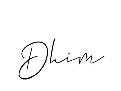You should practise on your own different ways (Allison_Script) to write your name (Dhim) in signature. don't let someone else do it for you. Dhim signature style 2 images and pictures png