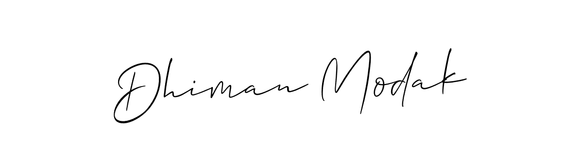 Dhiman Modak stylish signature style. Best Handwritten Sign (Allison_Script) for my name. Handwritten Signature Collection Ideas for my name Dhiman Modak. Dhiman Modak signature style 2 images and pictures png