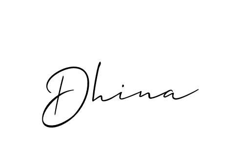 Also You can easily find your signature by using the search form. We will create Dhina name handwritten signature images for you free of cost using Allison_Script sign style. Dhina signature style 2 images and pictures png