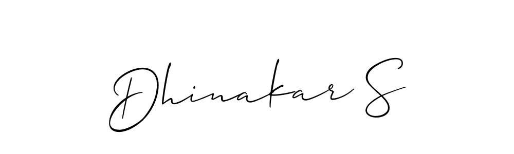 How to make Dhinakar S name signature. Use Allison_Script style for creating short signs online. This is the latest handwritten sign. Dhinakar S signature style 2 images and pictures png
