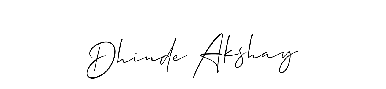 Design your own signature with our free online signature maker. With this signature software, you can create a handwritten (Allison_Script) signature for name Dhinde Akshay. Dhinde Akshay signature style 2 images and pictures png